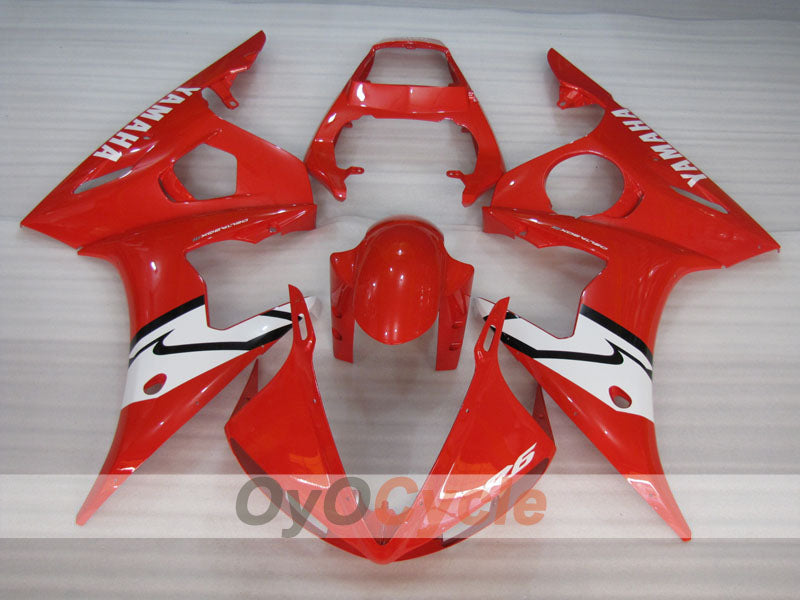 Injection Fairing kit for 03-04 YZF-R6 - Red, White - Factory Style #OYO87905802