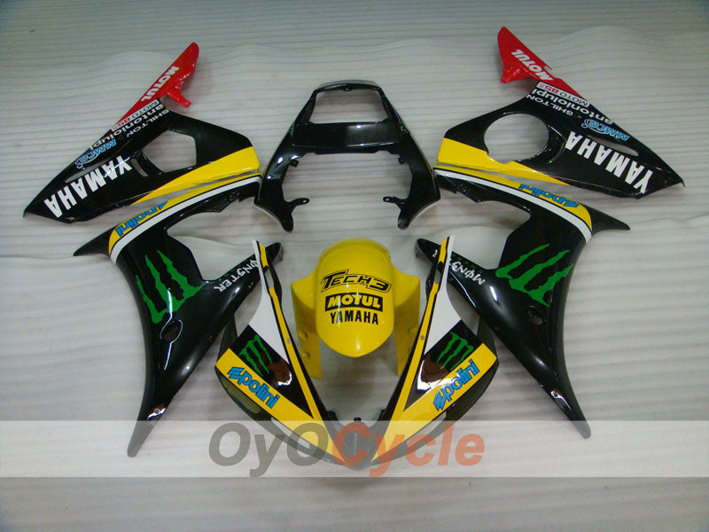 Injection Fairing kit for 05 YZF-R6 - Yellow, Black - Monster #OYO87905847