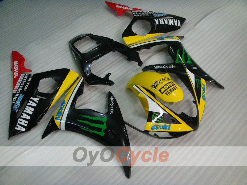 Injection Fairing kit for 05 YZF-R6 - Yellow, Black - Monster #OYO87905847