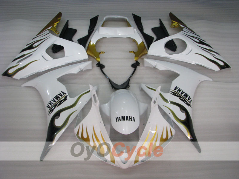 Injection Fairing kit for 03-04 YZF-R6 - Yellow, White - Factory Style #OYO87905805