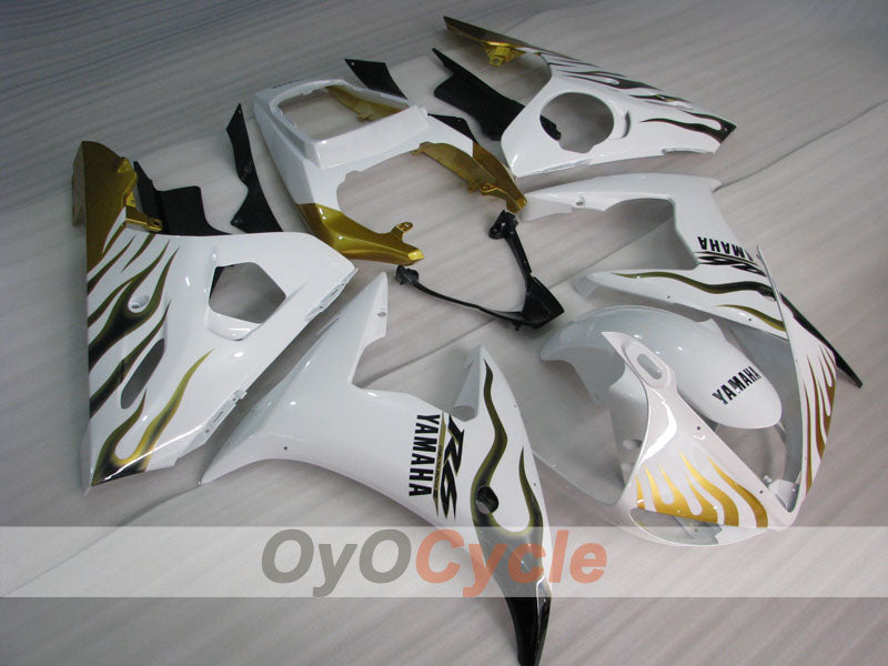 Injection Fairing kit for 03-04 YZF-R6 - Yellow, White - Factory Style #OYO87905805
