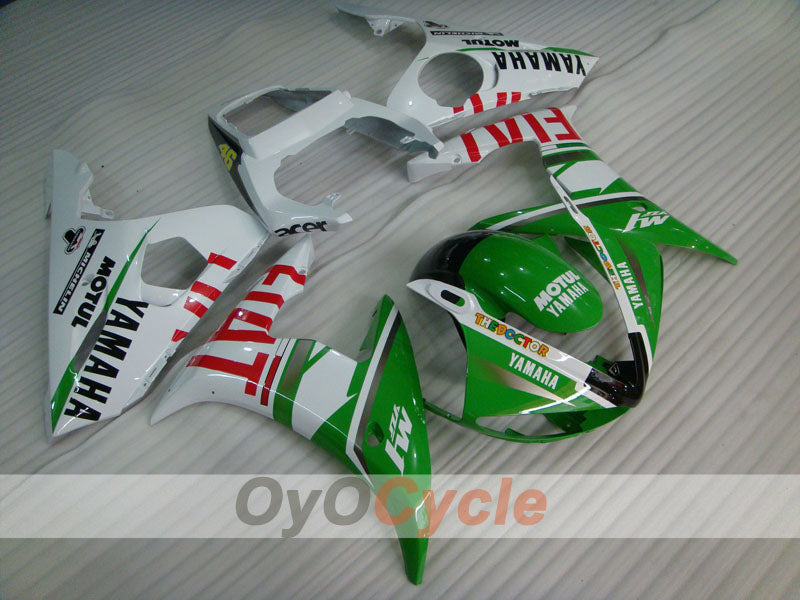 Injection Fairing kit for 03-04 YZF-R6 - Green, White - FIAT #OYO87905807