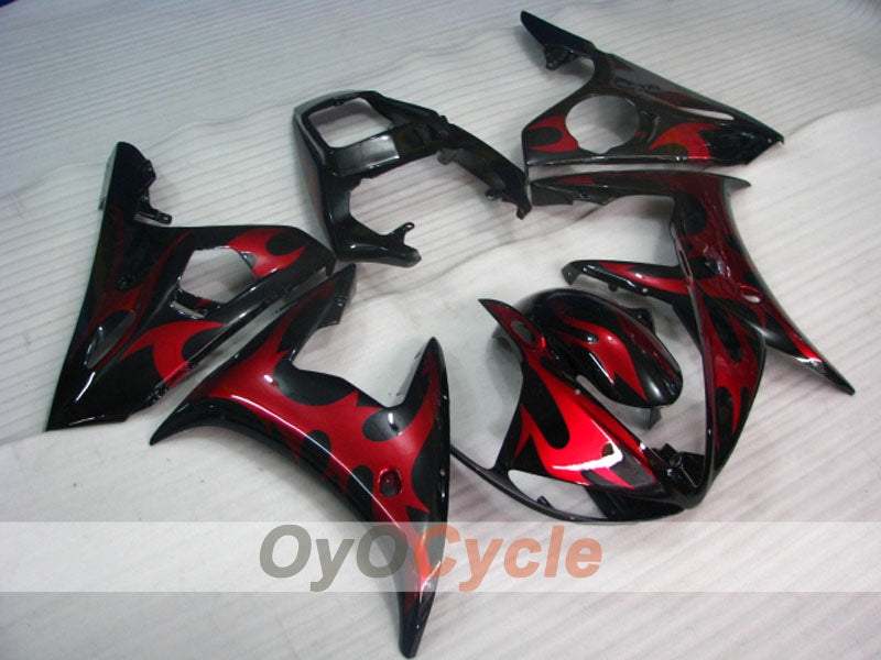 Injection Fairing kit for 05 YZF-R6 - Red, Black - Factory Style #OYO87905854