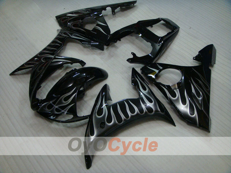 Injection Fairing kit for 03-04 YZF-R6 - Black - Flame #OYO87905814 Main image