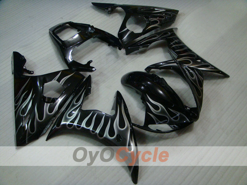 Injection Fairing kit for 03-04 YZF-R6 - Black - Flame #OYO87905814