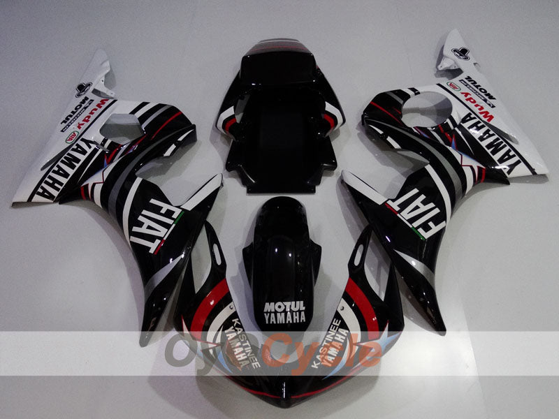 Injection Fairing kit for 03-04 YZF-R6 - White, Black - FIAT #OYO87905818