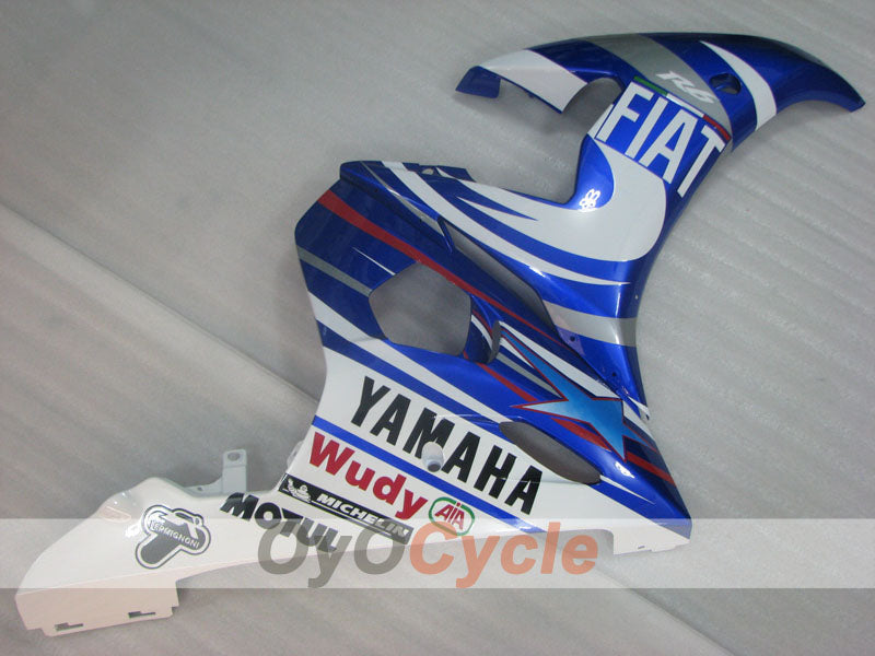 Injection Fairing kit for 03-04 YZF-R6 - Blue, White - FIAT #OYO87905820