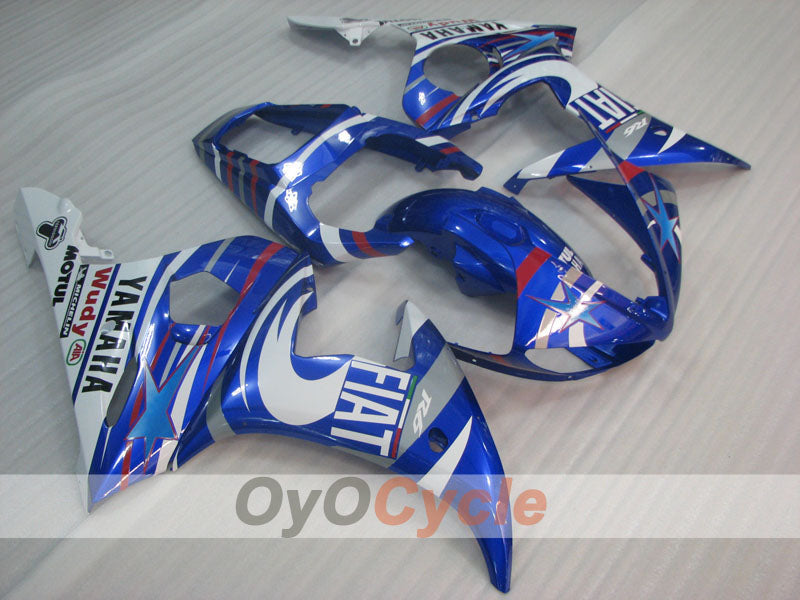 Injection Fairing kit for 03-04 YZF-R6 - Blue, White - FIAT #OYO87905820
