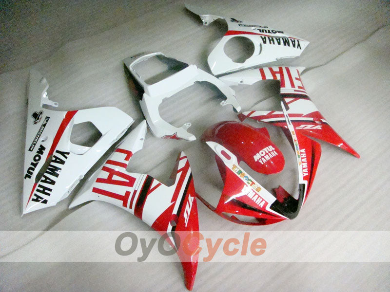 Injection Fairing kit for 03-04 YZF-R6 - Red, White - FIAT, MOTUL #OYO87905824 Main image