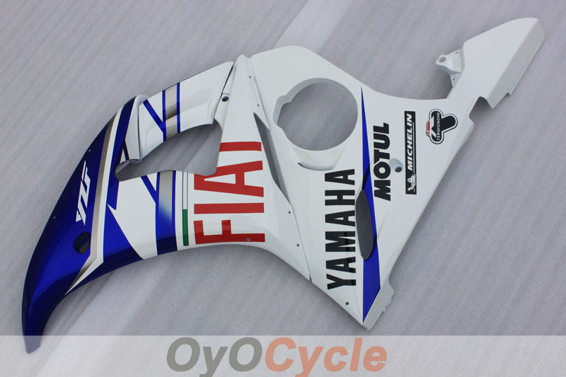 Injection Fairing kit for 03-04 YZF-R6 - Blue, White - FIAT, MOTUL #OYO87905825
