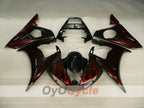 Injection Fairing kit for 03-04 YZF-R6 - Red, Black - Flame #OYO87905826
