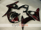 Injection Fairing kit for 03-04 YZF-R6 - Red, Black - Flame #OYO87905826