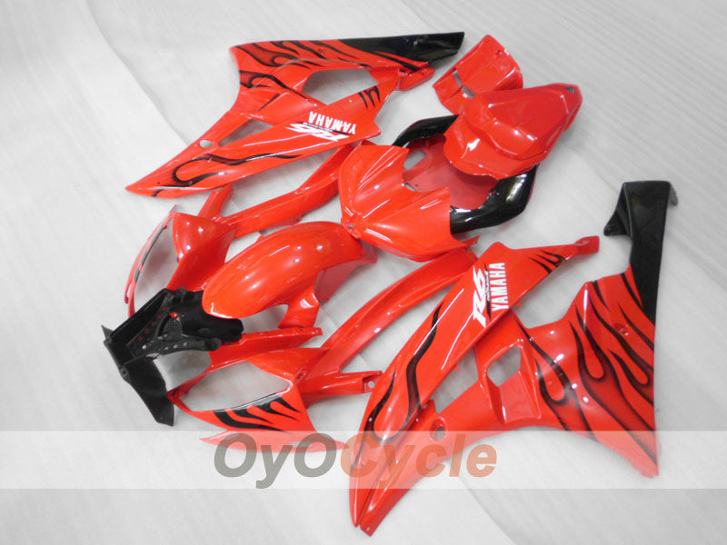 Injection Fairing kit for 06-07 YZF-R6 - Red, Black - Flame #OYO87905878 Secondary image