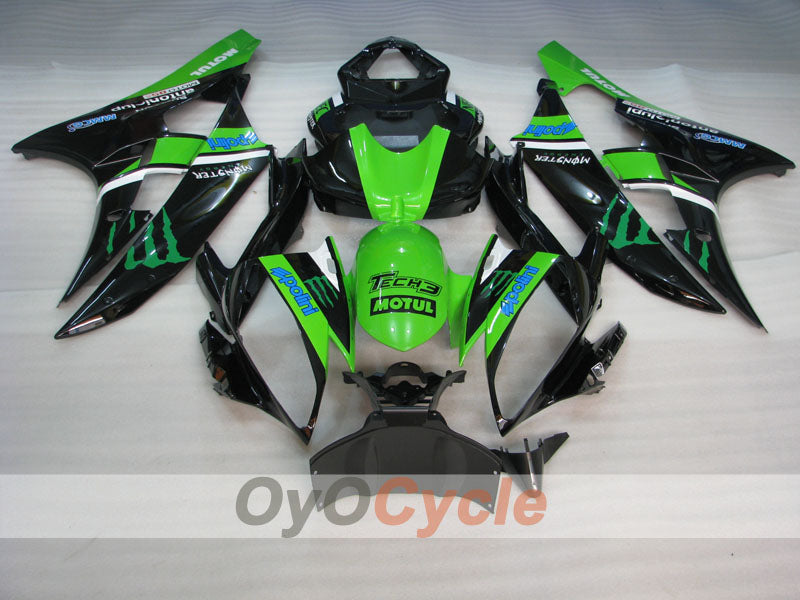 Injection Fairing kit for 06-07 YZF-R6 - Green, Black - Monster #OYO87905881