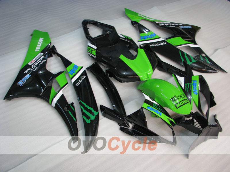 Injection Fairing kit for 06-07 YZF-R6 - Green, Black - Monster #OYO87905881 Main image