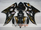 Injection Fairing kit for 06-07 YZF-R6 - Black, Gold - Flame #OYO87905884