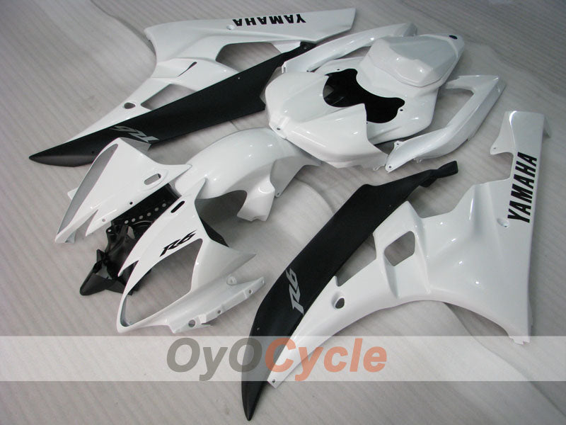 Injection Fairing kit for 06-07 YZF-R6 - White, Black - Factory Style #OYO87905885