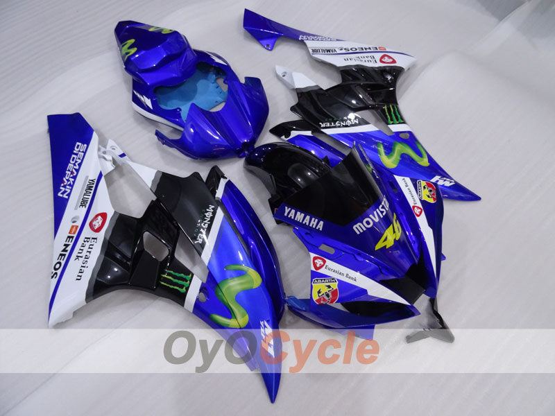 Injection Fairing kit for 06-07 YZF-R6 - Blue, White, Black - Monster #OYO87905894 Main image
