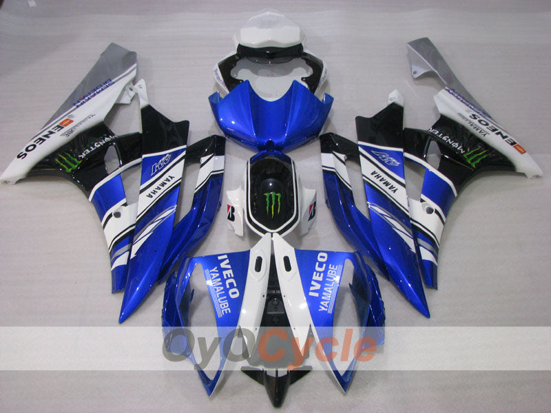 Injection Fairing kit for 06-07 YZF-R6 - Blue, White, Black - Monster #OYO87905904