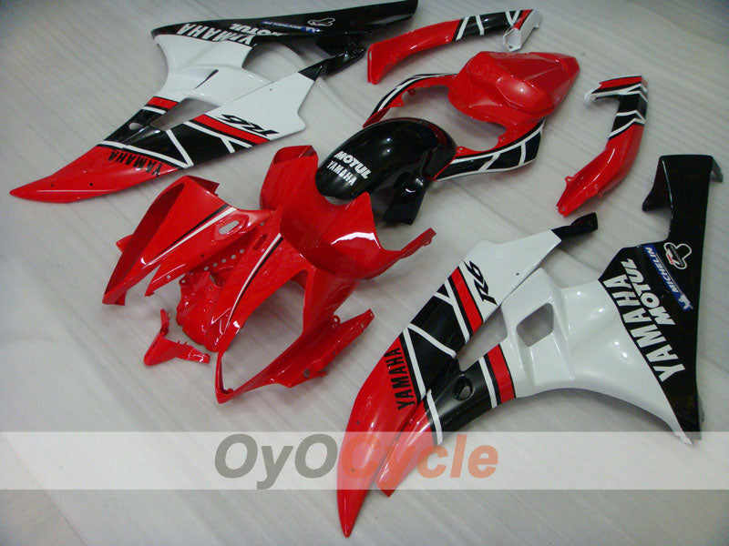 Injection Fairing kit for 06-07 YZF-R6 - Red, Black - MOTUL #OYO87905919 Main image