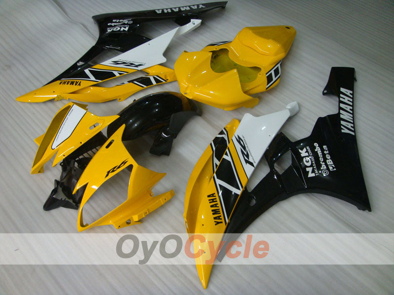 Injection Fairing kit for 06-07 YZF-R6 - Yellow, Black - MOTUL #OYO87905920