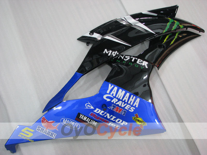 Injection Fairing kit for 08-16 YZF-R6 - Blue, Black - Monster #OYO87905932