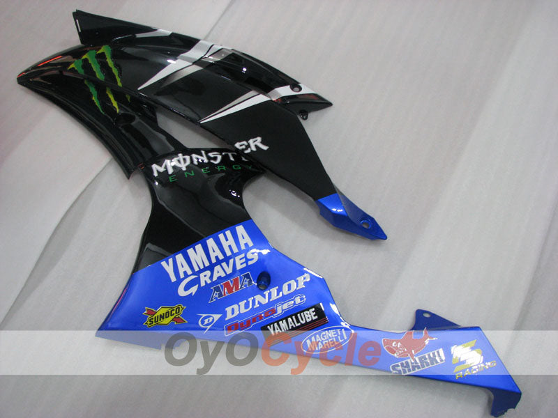 Injection Fairing kit for 08-16 YZF-R6 - Blue, Black - Monster #OYO87905932