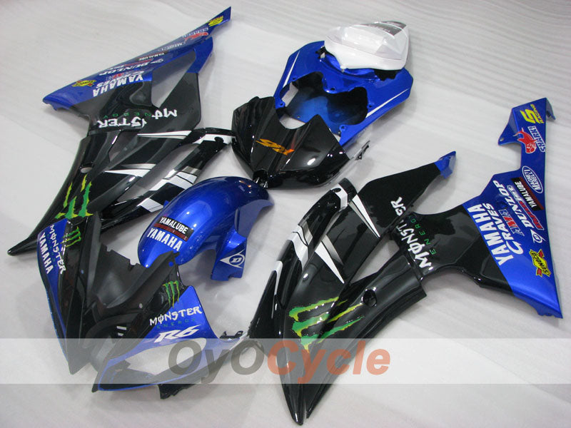 Injection Fairing kit for 08-16 YZF-R6 - Blue, Black - Monster #OYO87905932