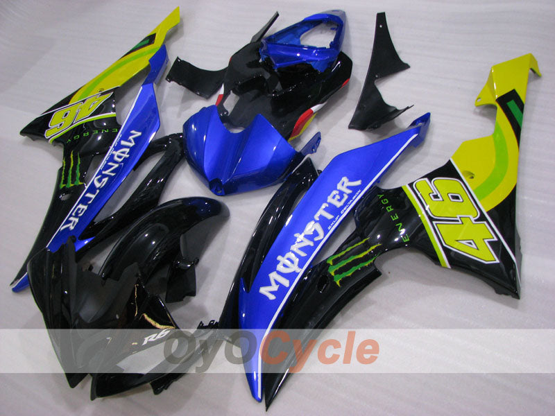 Injection Fairing kit for 08-16 YZF-R6 - Blue, Black - Monster #OYO87905933