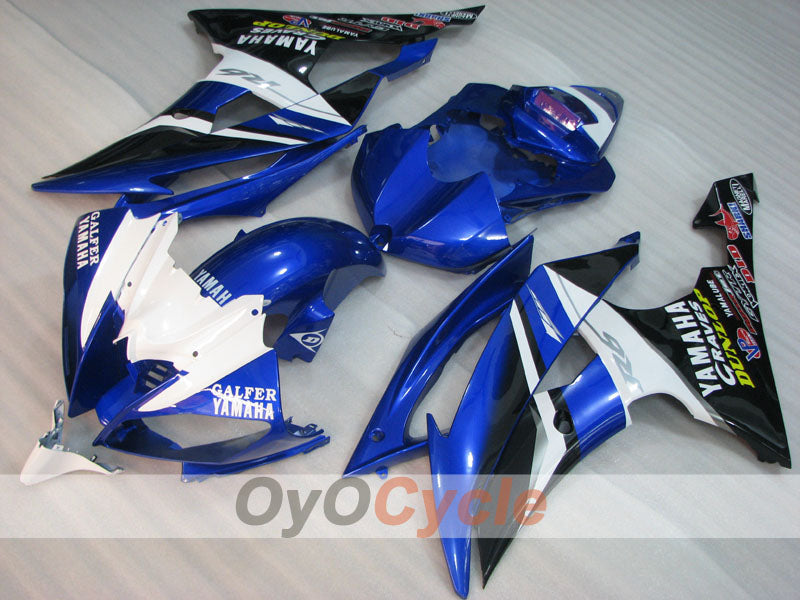 Injection Fairing kit for 08-16 YZF-R6 - Blue, White, Black - DUNLOP #OYO87905936 Secondary image