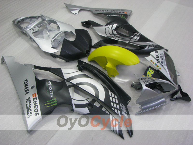 Injection Fairing kit for 08-16 YZF-R6 - Black, Grey - Monster #OYO87905937