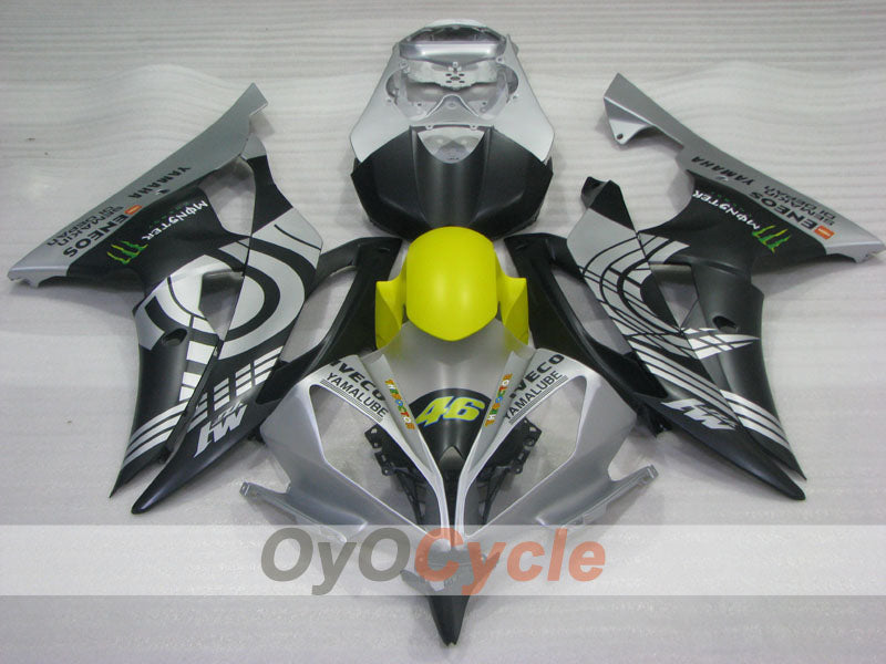 Injection Fairing kit for 08-16 YZF-R6 - Black, Grey - Monster #OYO87905937