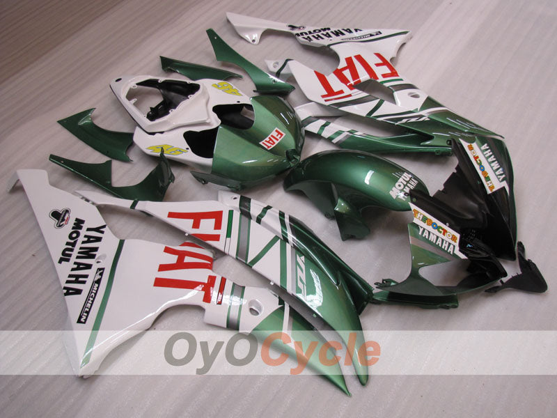 Injection Fairing kit for 08-16 YZF-R6 - ArmyGreen, White - FIAT #OYO87905943 Main image