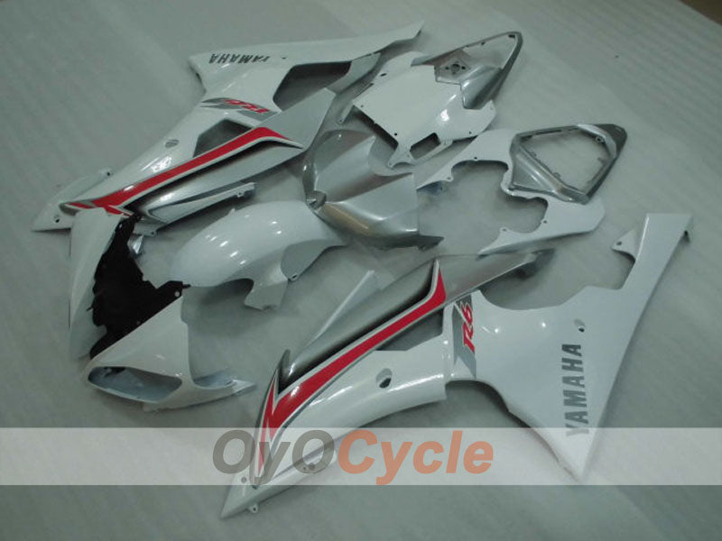 Injection Fairing kit for 08-16 YZF-R6 - White, Silver - Factory Style #OYO87905946 Main image