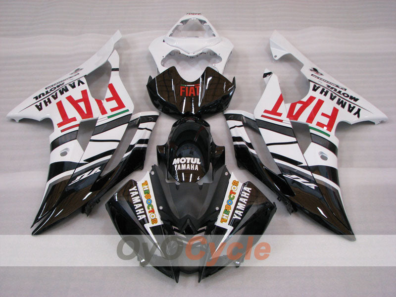 Injection Fairing kit for 08-16 YZF-R6 - White, Black - FIAT #OYO87905948