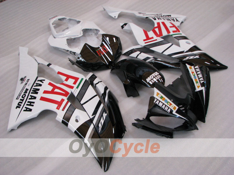 Injection Fairing kit for 08-16 YZF-R6 - White, Black - FIAT #OYO87905948