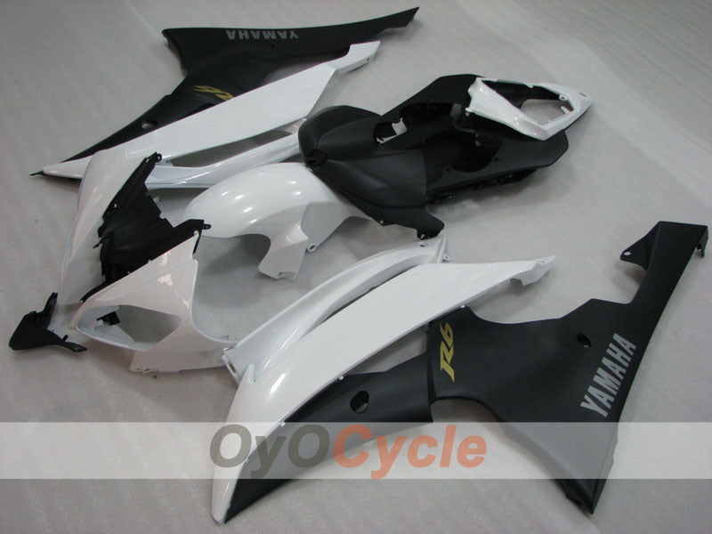 Injection Fairing kit for 08-16 YZF-R6 - White, Black, Matte - Factory Style #OYO87905949