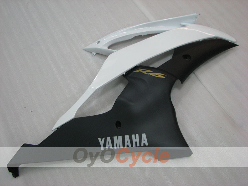 Injection Fairing kit for 08-16 YZF-R6 - White, Black, Matte - Factory Style #OYO87905949