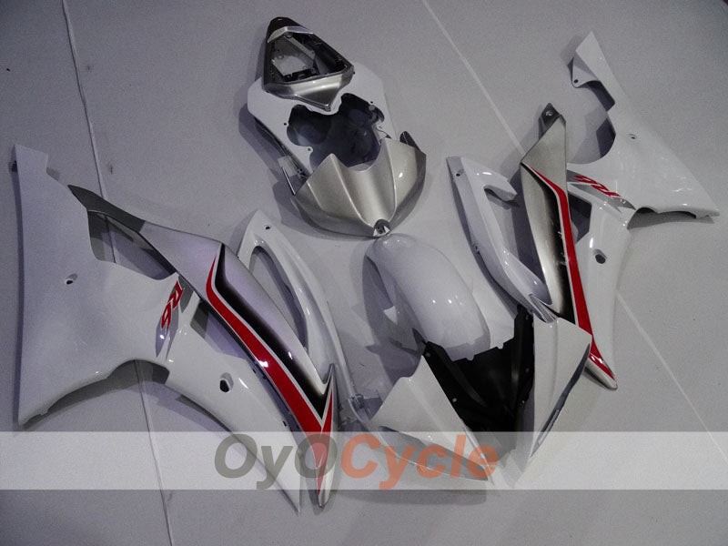 Injection Fairing kit for 08-16 YZF-R6 - White, Silver - Factory Style #OYO87905959 Main image