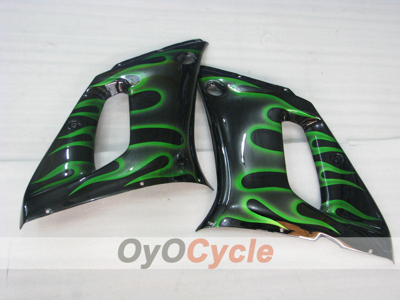 Injection Fairing kit for 98-02 YZF-R6 - Green, Black - Flame #OYO87905977