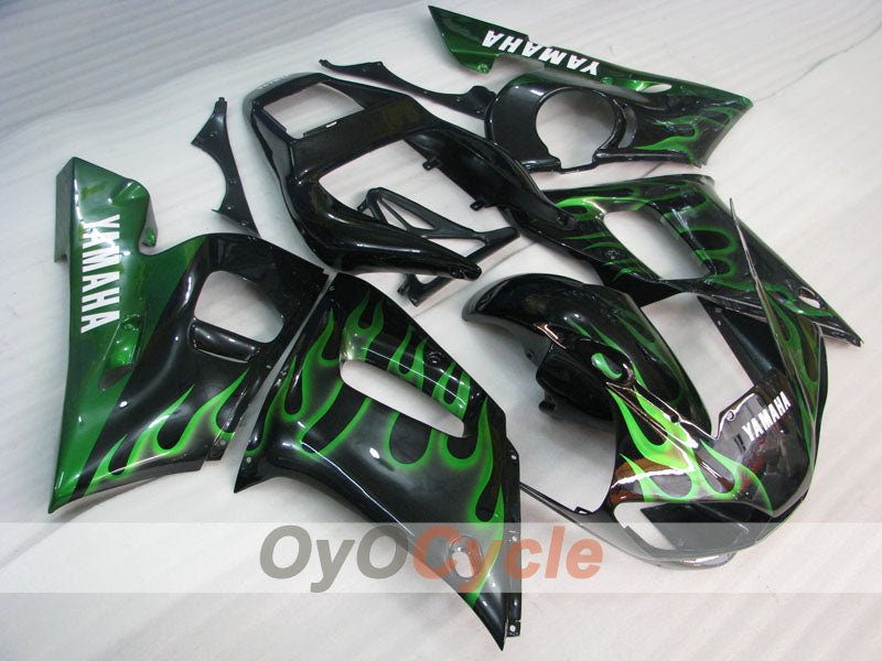 Injection Fairing kit for 98-02 YZF-R6 - Green, Black - Flame #OYO87905977