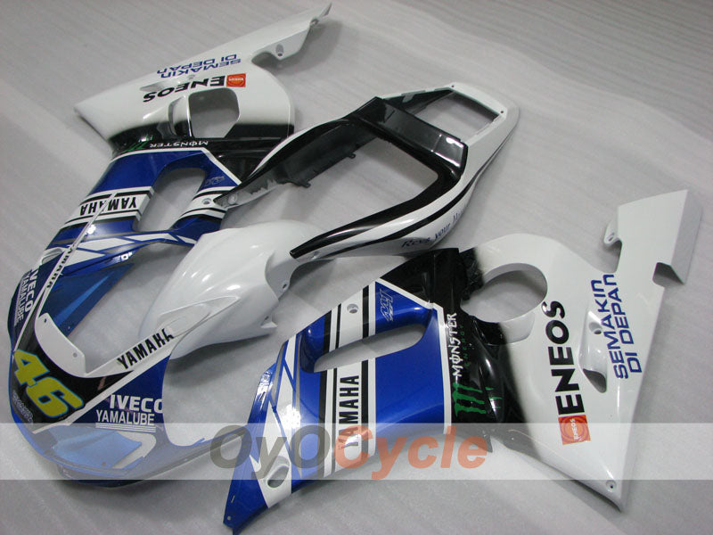Injection Fairing kit for 98-02 YZF-R6 - Blue, White, Black - Monster #OYO87905989