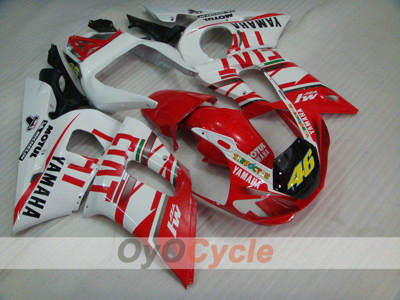 Injection Fairing kit for 98-02 YZF-R6 - Red, White - FIAT #OYO87905993