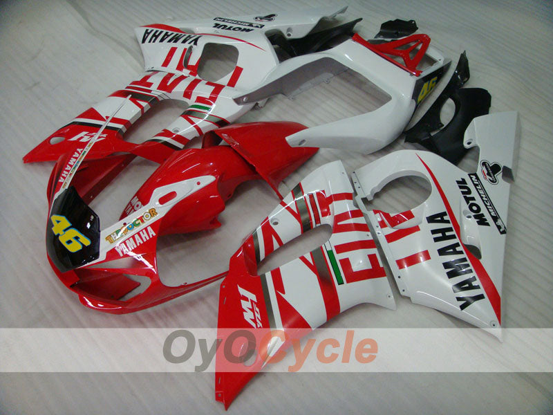 Injection Fairing kit for 98-02 YZF-R6 - Red, White - FIAT #OYO87905993