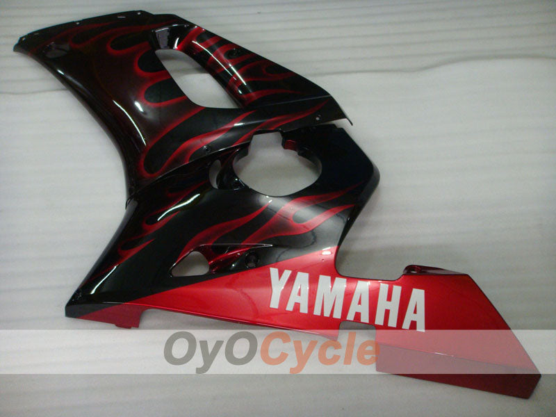 Injection Fairing kit for 98-02 YZF-R6 - Red, Black - Flame #OYO87905994