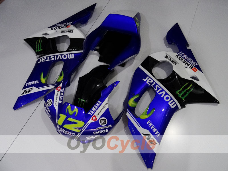 Injection Fairing kit for 98-02 YZF-R6 - Blue, White, Black - Monster #OYO87906006 Secondary image