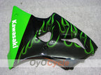 Injection Fairing kit for 00-02 NINJA ZX-6R - Green, Black - Flame #OYO87906025