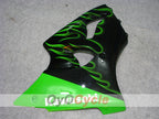 Injection Fairing kit for 00-02 NINJA ZX-6R - Green, Black - Flame #OYO87906025