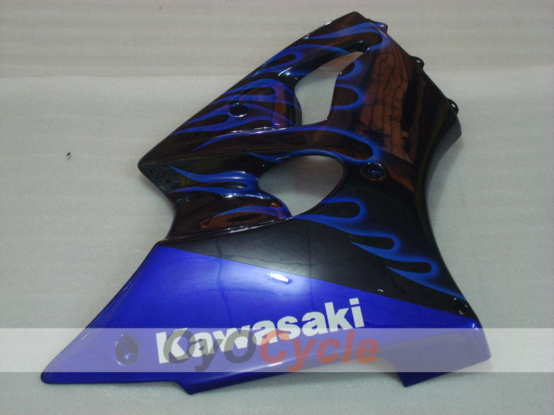 Injection Fairing kit for 00-02 NINJA ZX-6R - Blue, Black - Flame #OYO87906033