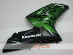 Injection Fairing kit for 03-04 NINJA ZX-6R - Green, Black - Flame #OYO87906038